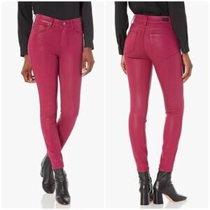 NEW Size 29 PAIGE Hoxton High Rise Ankle Skinny Jean Crushed Berry Luxe Coating